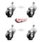 Service Caster 3.5 Inch Phenolic Wheel Swivel 1/2 Inch Threaded Stem Caster Set SCC-TS20S3514-PHR-121315-4 - alternate 5